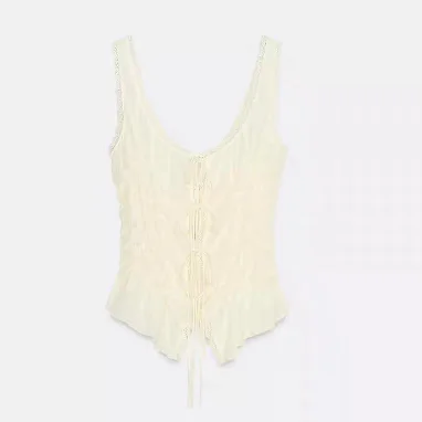 เสื้อผู้หญิงจีบแต่งปมแฟชั่น ผ้าฝ้าย 100% ใส่สบาย เหมาะสำหรับการเดินทาง ฤดูใบไม้ผลิ