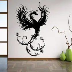 Phoenix Bird Wall Decal Ancient Animal Vinyl Sticker Fantasy Greek Mythology Art Decorations for Home Room Bedroom Decor HQ343