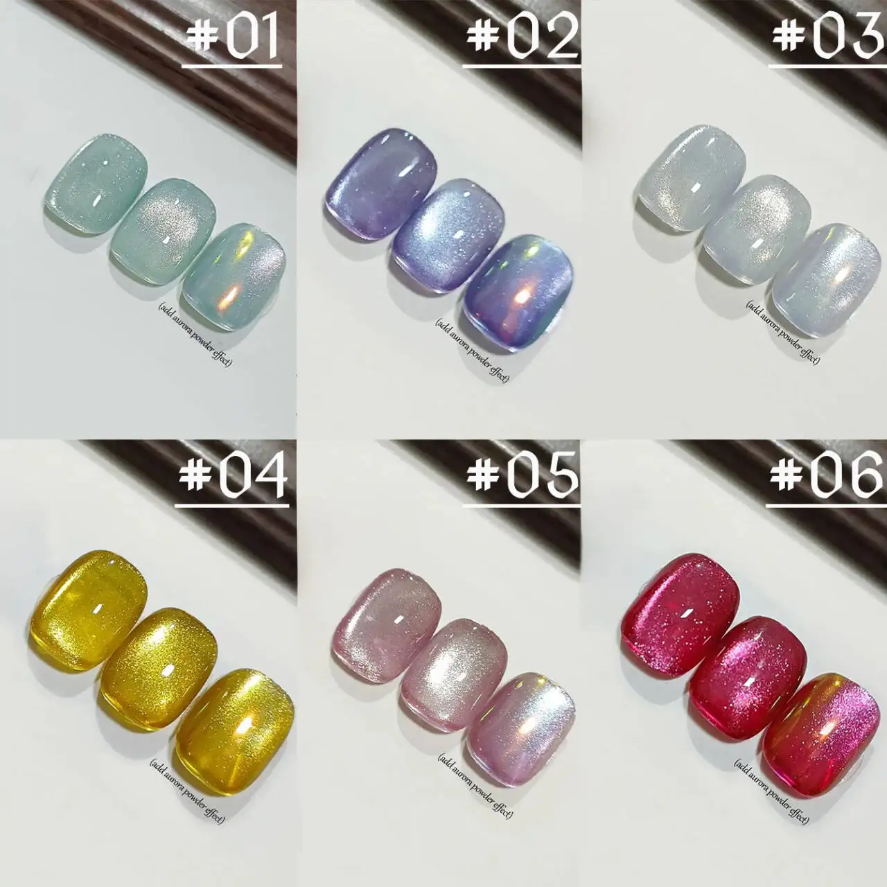 1pcs SHAKA Clear Aurora Jelly Gel Nail Polish Multi Color Colorful Polarized Atmosphere Whitening Versatile Nail Enhancement Art