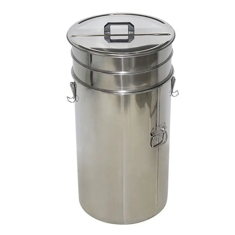 New Stainless Steel Honey Bucket with Double-Layer Filter Screen Honey Outlet Beekeeping Tools