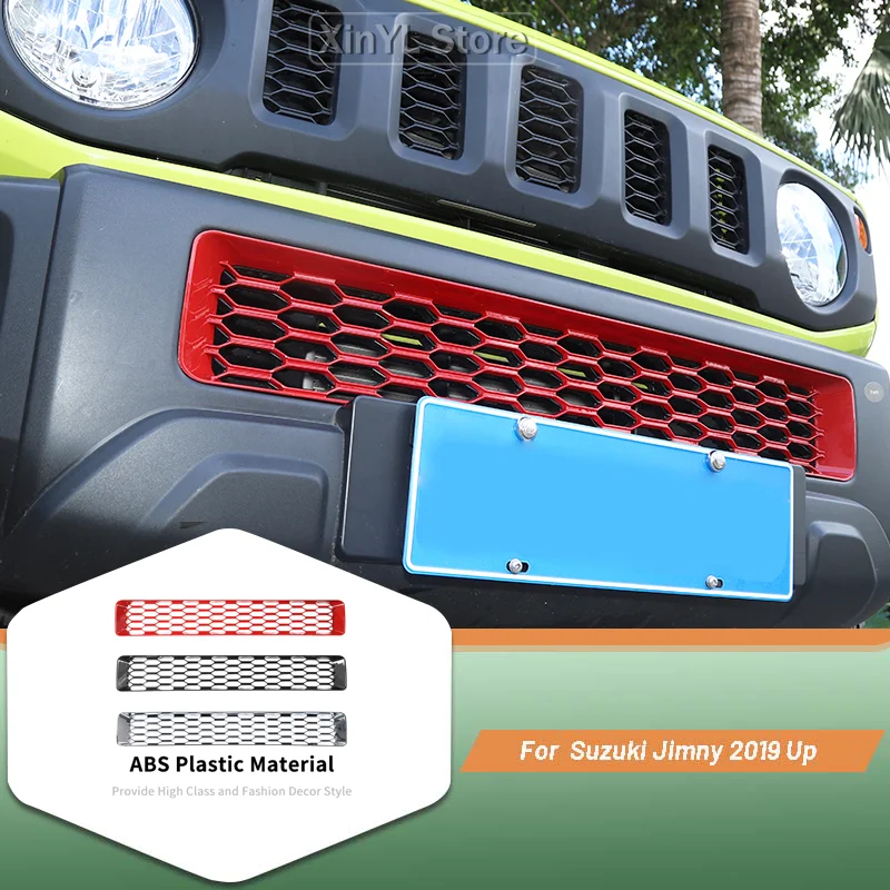 Car ABS Front Bumper Grille Decoration Cover For Suzuki Jimny 2019 Up Car Exterior Accessories Easy Installation