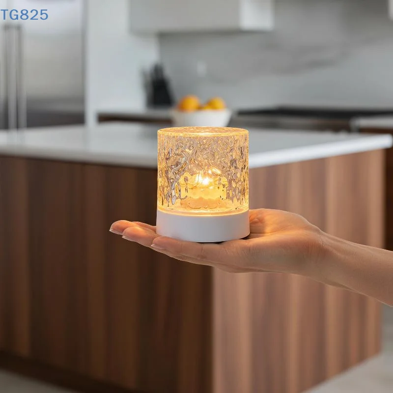 【AN】【SA】Dynamic 3D Water Ripple Projector Night Light Bedroom Ambient Lamp Xmas New Year Decoration Table Lamp Festival Gifts