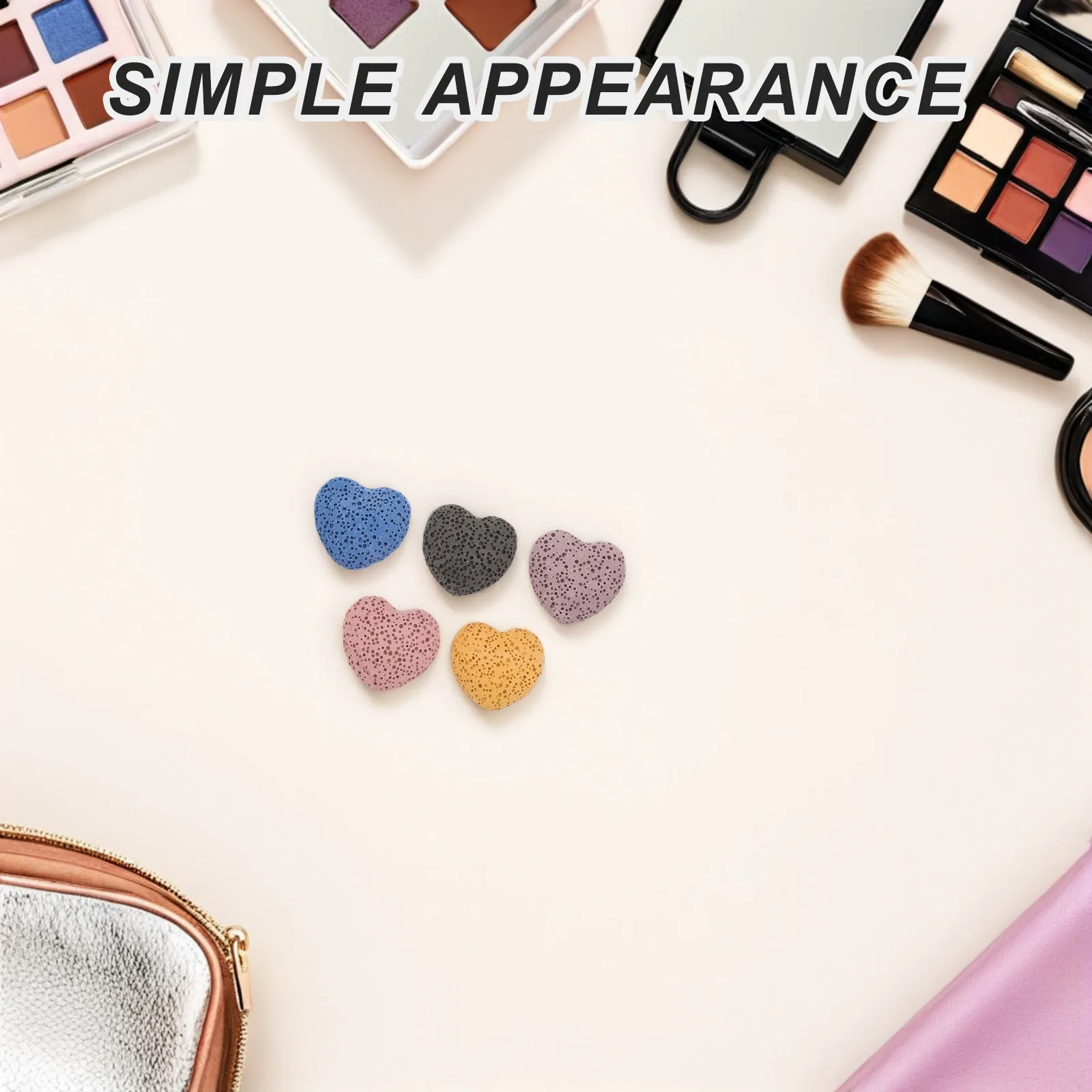 

10 шт. Аромакамни-диффузоры в форме сердца из вулканического камня для эфирных масел, карманные ароматические камни для автомобиля, дома, офиса, спа