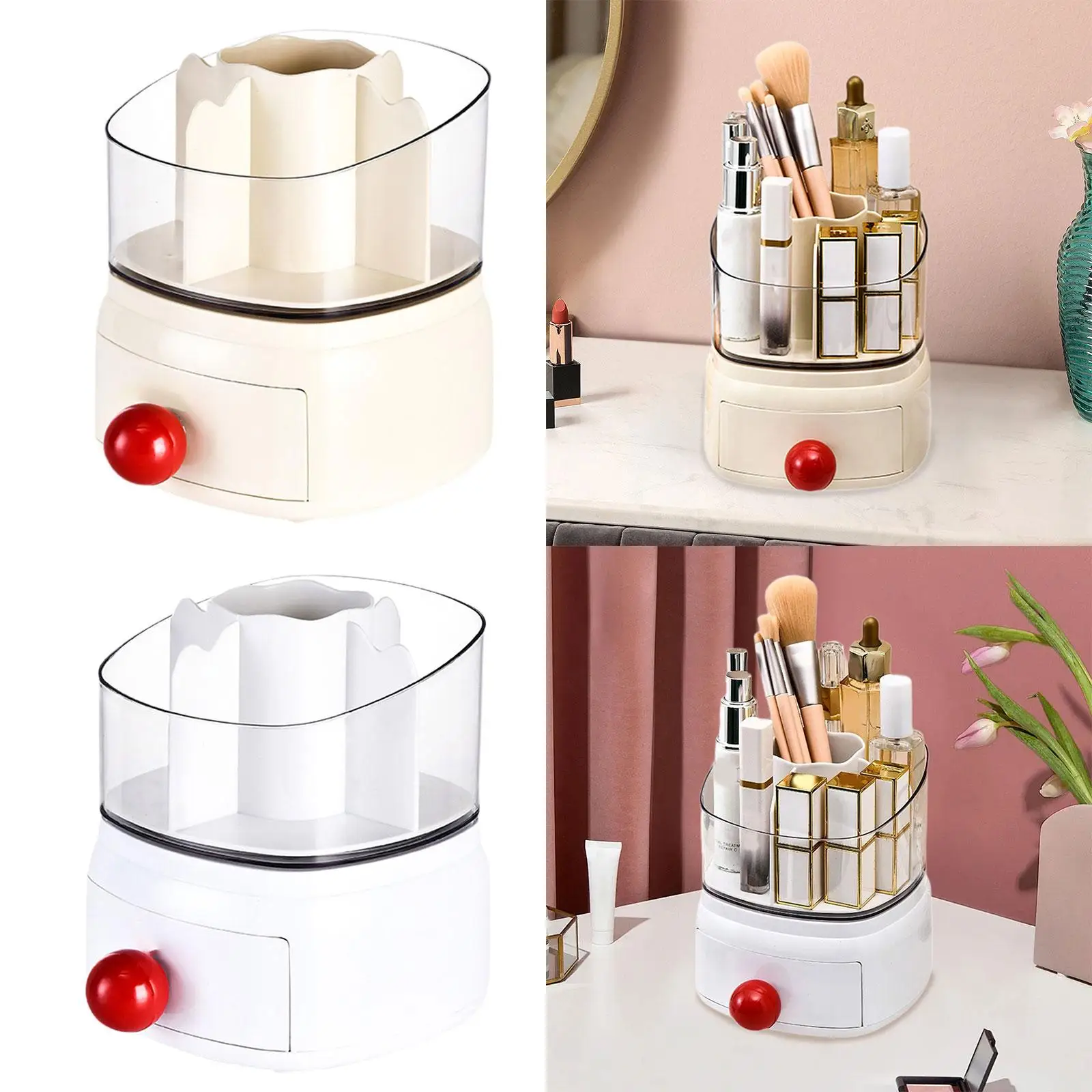 Make-up Brushes Holder Jewel -saving Multi-scenario 360°Rotary Cosmetics