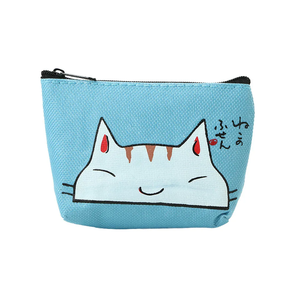 

For Girls Elegant Storage Bag Oxford Cartoon Cat Print Card Holders Korean Money Bag Women Wallets Small Coin Purse