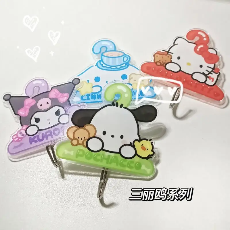 سانريو جديد الكرتون ربط كورومي سينامورول مرحبا كيتي بلدي ميلودي لطيف الاكريليك طالب عنبر تخزين المنزل لا أثر هوك أب