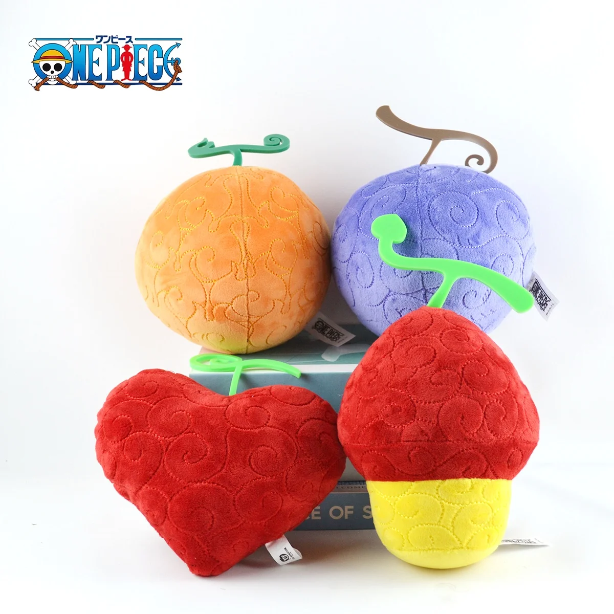 4 Styles Hot Sale Genuine Anime One Piece Plush Toys Devil Fruit Stuffed Dolls Cartoon Flame Flavor Rubber Flavor Stuffed Plush