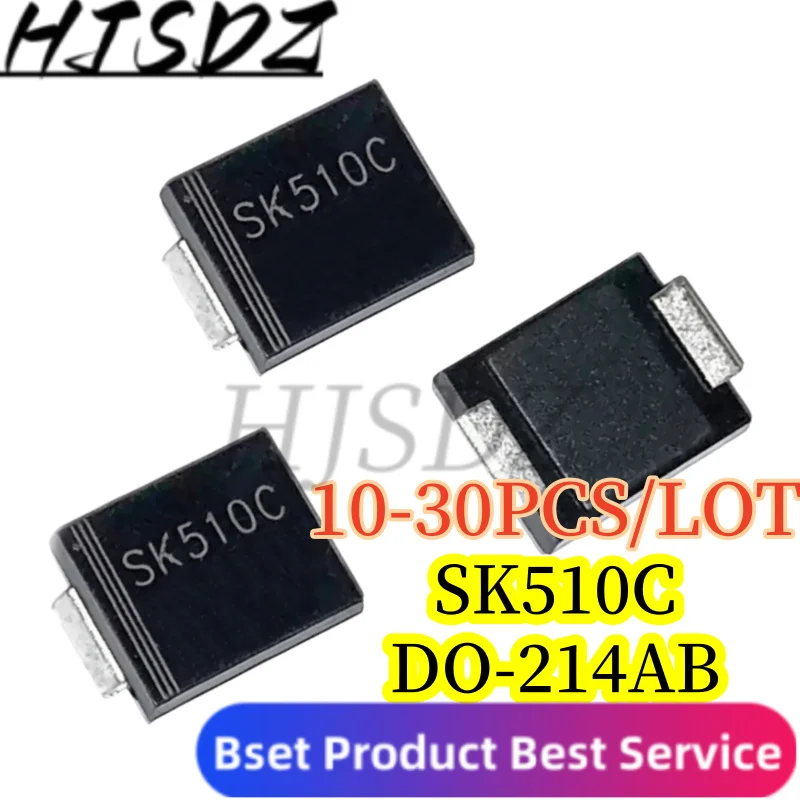 【10-30PCS/LOT】New SK510C SMC SMT DO-214AB SS510 5A 100V Schottky diode