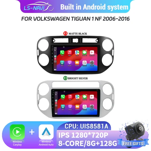 フォルクスワーゲンティグアン 1 NF 2006-2016 アンドロイド 14 カーラジオ 4 グラム GPS ナビゲーションステレオワイヤレス BT Carplay マルチメディアタッチスクリーン