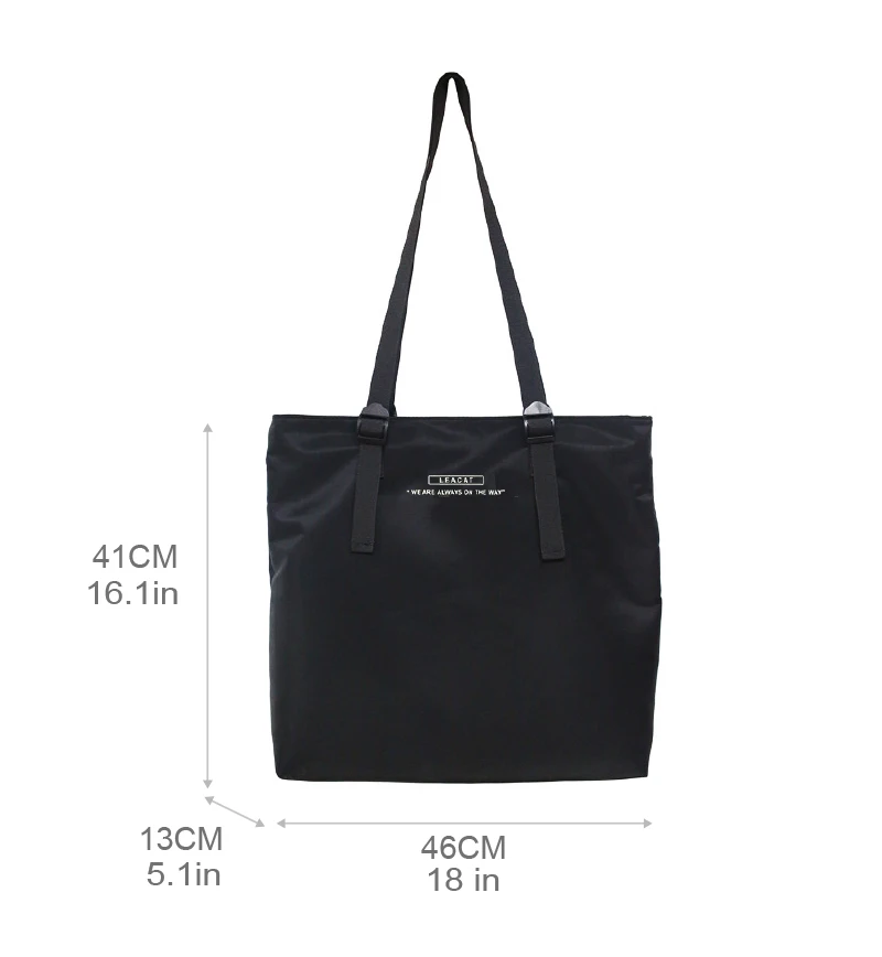 Leacat Tote Bag Nylon Waterproof fashion Korean Hip hop street bag Shoulder Bag Large Capacity Sling Bag Crossbody Bag for women