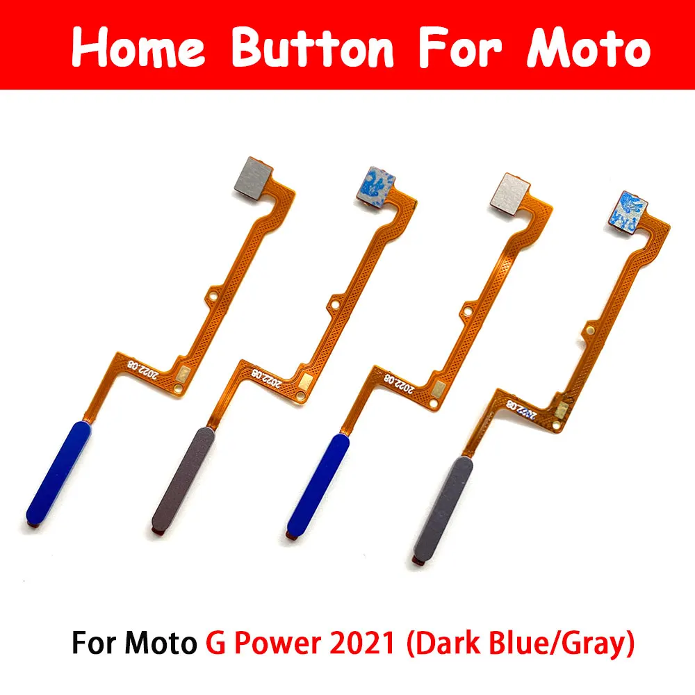 Home Button FingerPrint Touch ID Sensor Flex Cable Ribbon Replacement Parts For Moto One Action Macro G10 G Power 2021