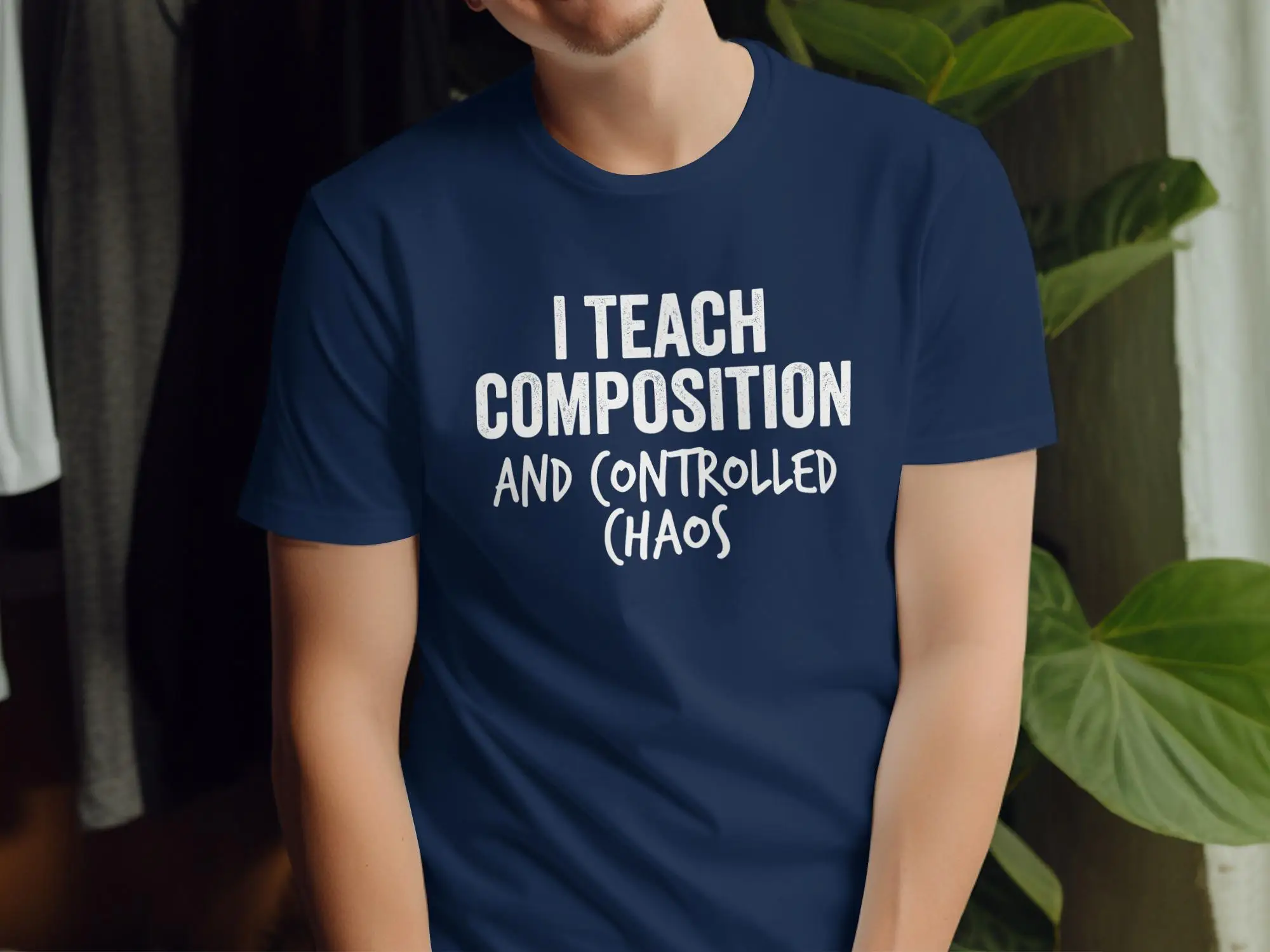 Men and Women Suitable. Summer Casual Fashionable Art Teacher T-shirt. Chaotic Composition. Gift for Art Teacher.