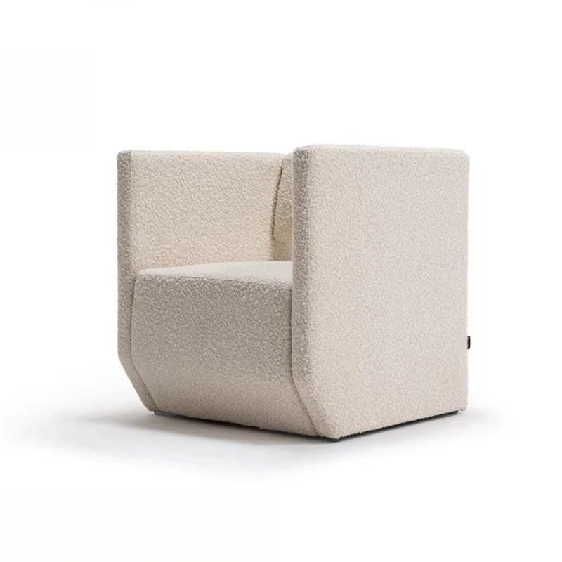 

Sofa chair single living room lazy retro medieval lamb wool sofa