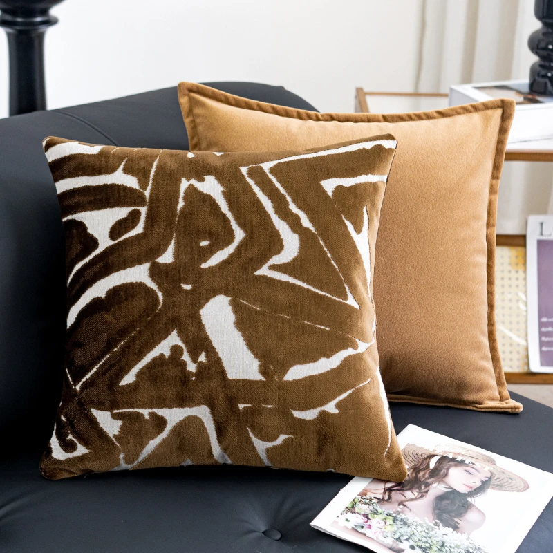 30X50/45X45CM French Retro Throw Pillow Cover Velvet Floral Stamping Waist Cushion Cover Decor Home Decorative Pillowcase
