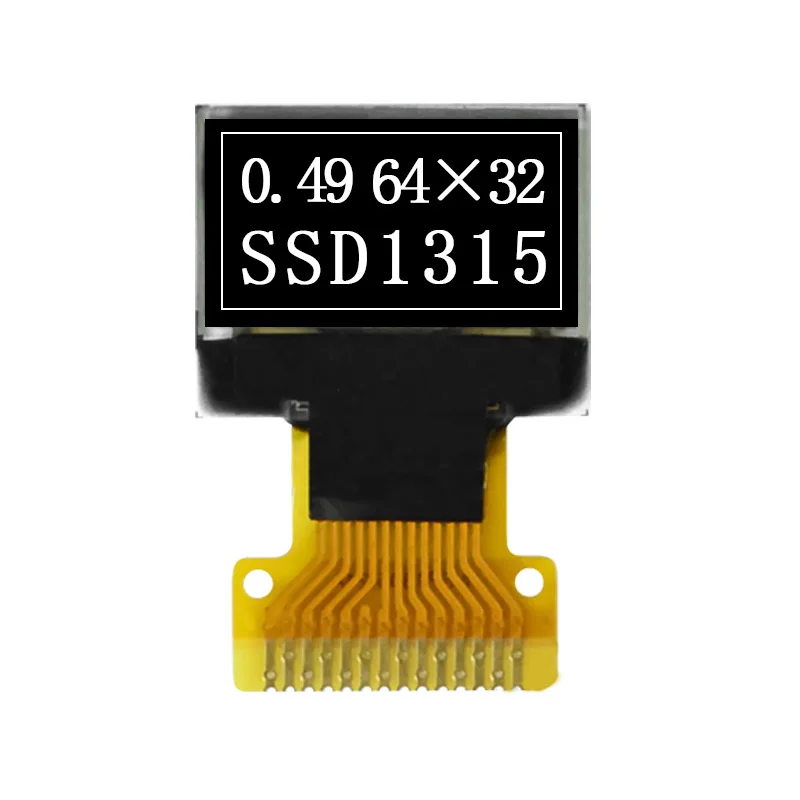 Imagem -02 - Polegada Oled Display 64*32 Dot Matrix Tela Oled Ssd1315 Compatível com Interface Ssd1306 Driver 14pin Iic 0.49