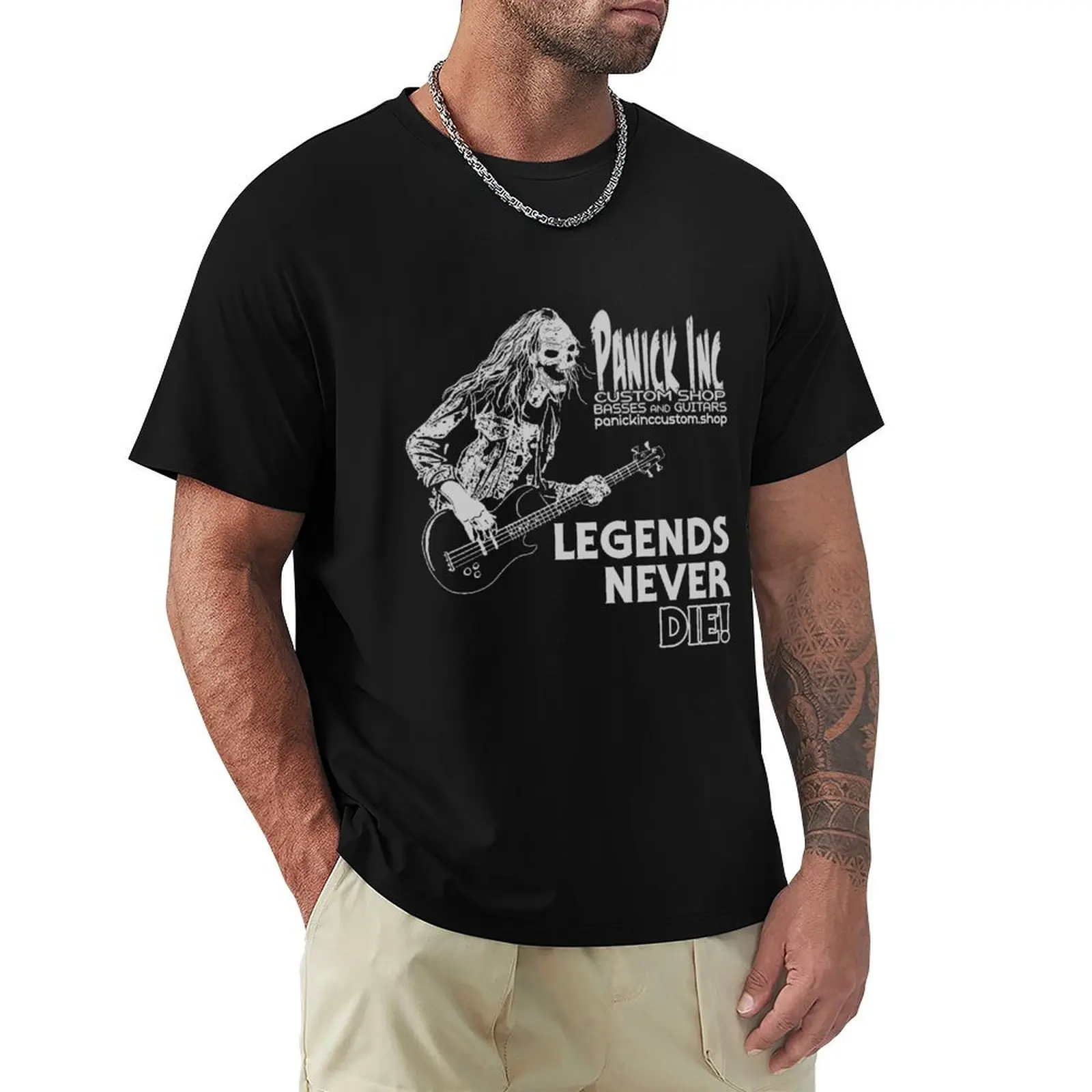 

Panick Inc Legends Never Die! Cliff T-Shirt Daily Work Short Sleeve Top