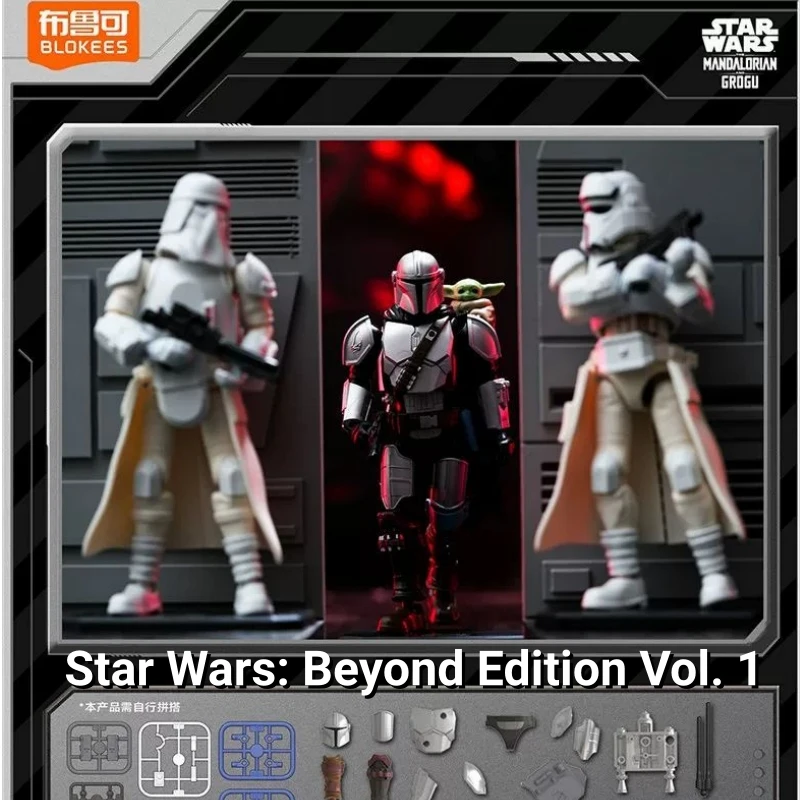 

Blokees Star Wars Champion Class Lite 01 - The Mandalorian And Grogu Series Blind Box Model Kits Collect Toy Boy Gift Original