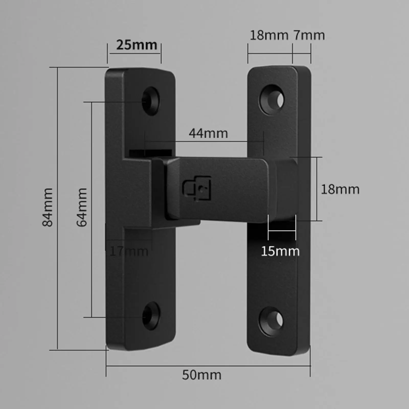 

Bolt Lock Flip Latch Guard Metal Security Hardware for Sliding Barn Door Bathroom Gate Home