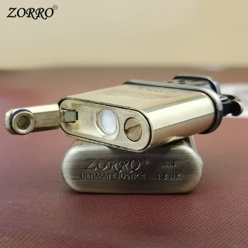 ZORRO Antique Series Lighter Vintage Metal Constantine Kerosene Lighter Flint Copper Oil Gasoline Cigarette Lighter