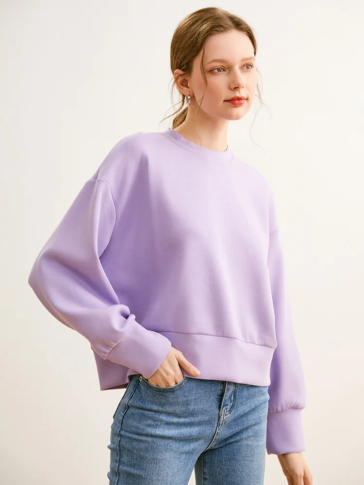 Felpe con cappuccio SuyaDream donna primavera felpe con scollo a v in misto viscosa con spalle scoperte Pullover Basic 2022