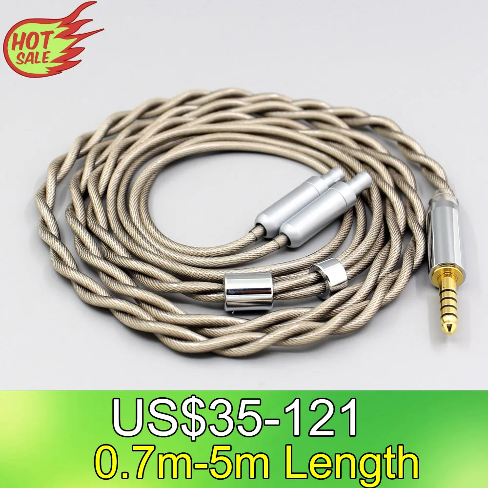 LN007828 Type6 756 core 7n Litz OCC Silver Plated Earphone Cable For Sennheiser HD800 HD800s HD820s HD820 Dharma D1000