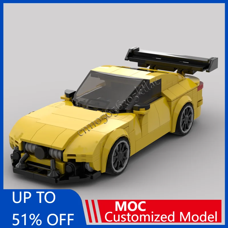 

340 PCS Moc Technology Racing Yellow Supercar Model Building Blocks Speed Vehicle Bricks Toys Kids Adult Special Christmas Gift