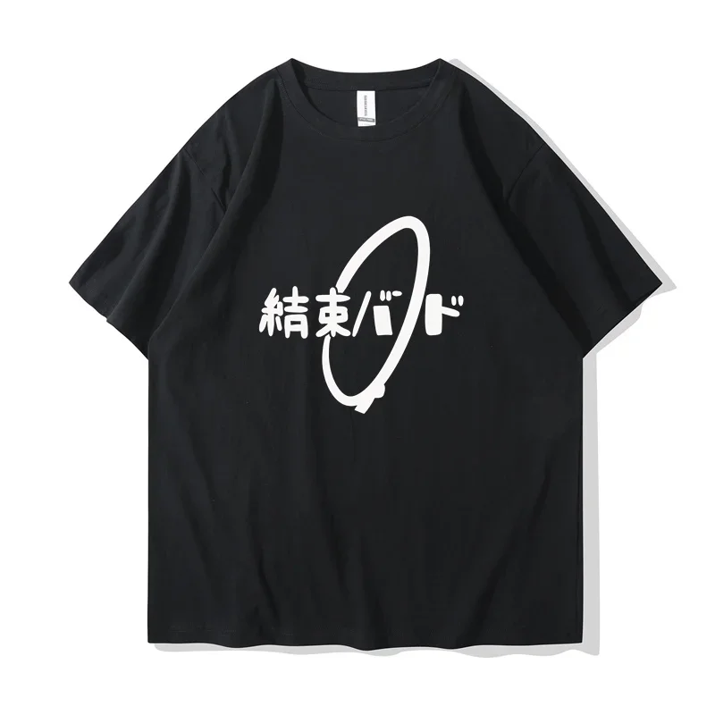 Unisex Anime Cos BOCCHI THE ROCK Hitori Gotoh Ljichi Nijika Cotton Casual Short T-Shirt Tee