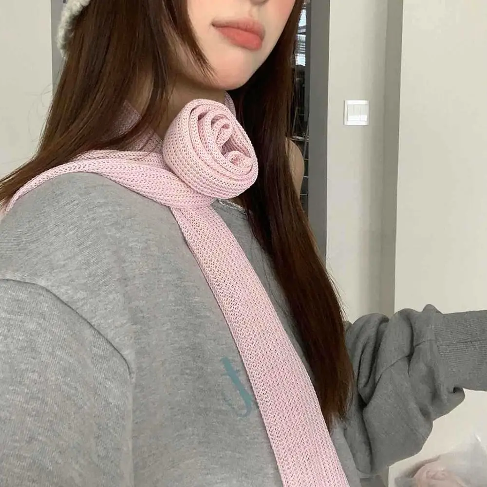 

Cravat Long Scarf Neckerchief Decoration Wrap Rose Flower Scarves Scarf Accessories Collocation Clothing Accessories