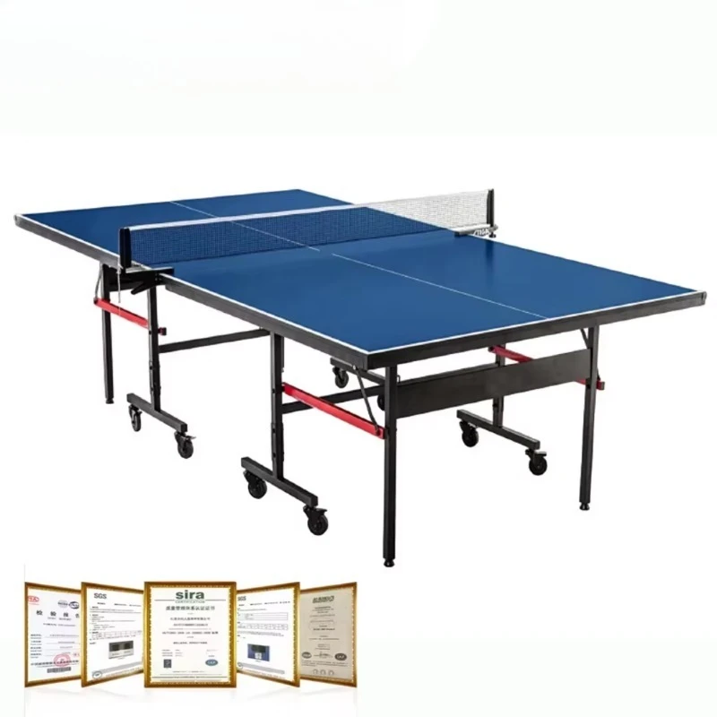 

High Quality Foldable Portable Moving With Wheels Table Tennis Table
