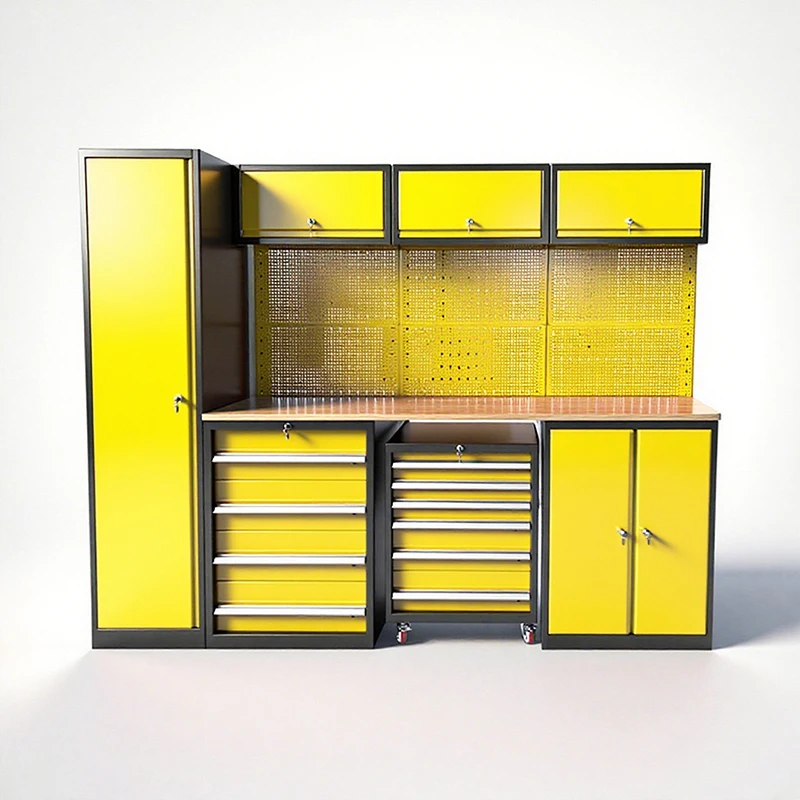 Carro de gabinete de herramientas modular de metal OEM/ODM de alta calidad resistente al agua y al óxido para reparación de automóviles con cajones