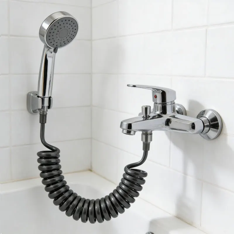 Spring Flexible Shower Hose Telescopic Shower Hose for Water Plumbing Toilet Bidet Sprayer Gun Bathroom Spiral Flexible Shower
