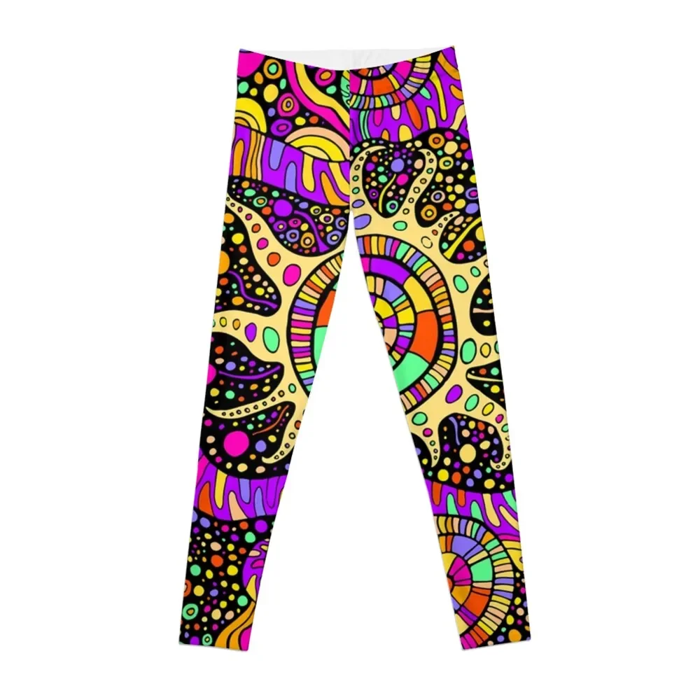 

Trippy UV Rave Tentacles Black Light Trip Leggings Training pants Women sports Womens Leggings