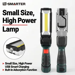 Portable COB LED Work Light Car Garage Mechanic Lamp USB Rechargeable Lnspection Lamp Torch Car Emergency Flashing Light