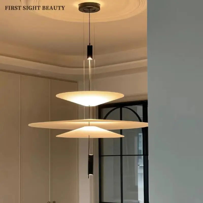 

Modern LED Flying Saucer Chandelier Unique Home Interior Lighting for Living Room Designer Table Bar Decorative Light Fixture