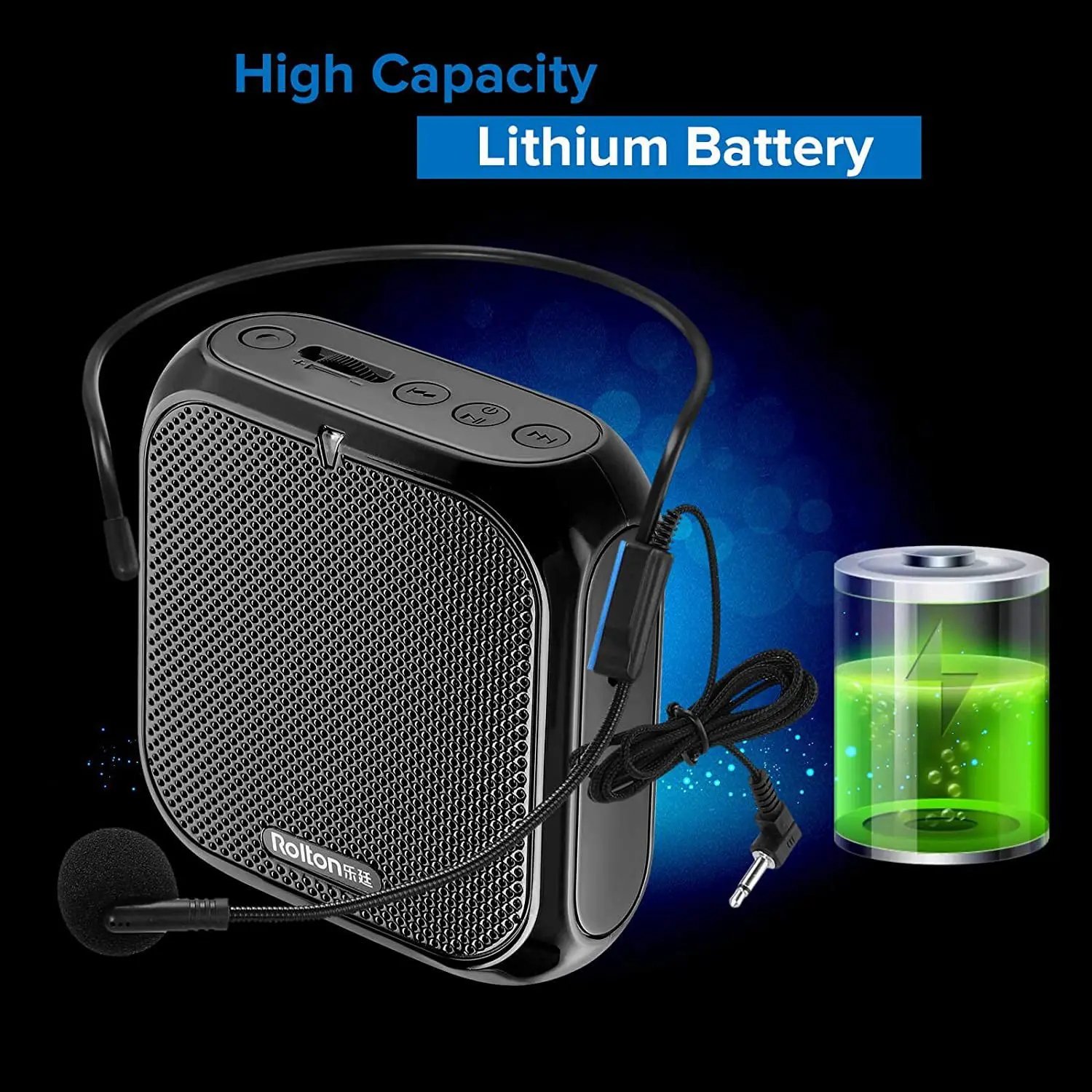 Portable Voice Amplifier, Booster with Microphone Loudspeaker Personal PA System for Voice Amplification