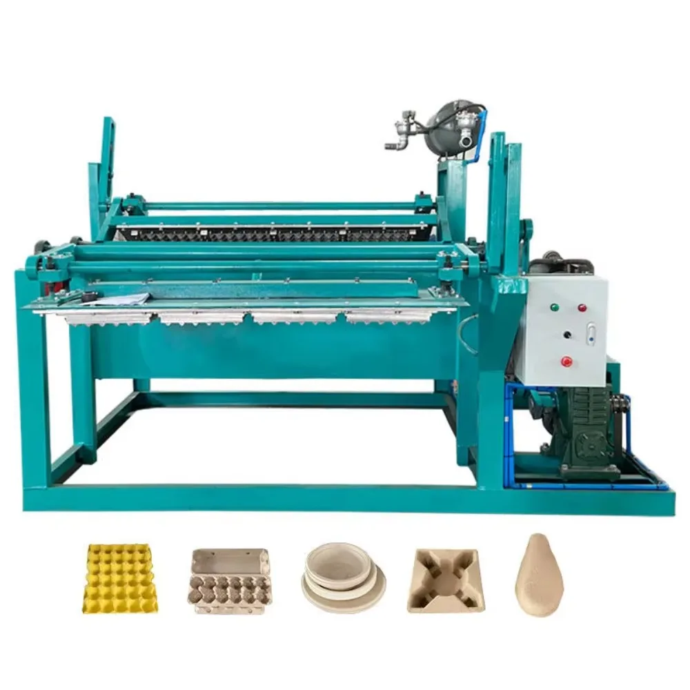 Moderne eierdoos lade die machine maakt Automatisch afvalpapier Recycling Pulp Molding Line met metalen droger Factory Direct