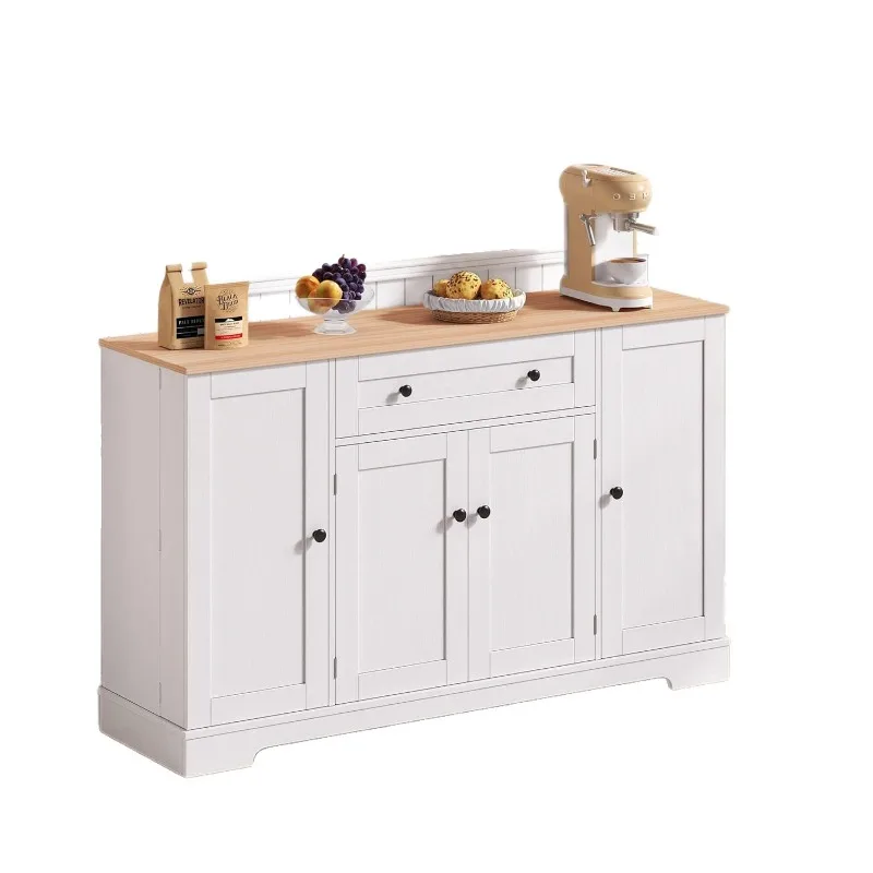 Household small apartment kitchen island, wooden middle island food cart, food delivery trolley