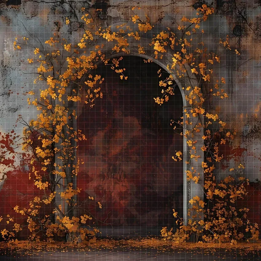 Mehofond-Arrière-Plan de Photographie, Fleur Jaune, Arc de Porte, Anniversaire Adulte, Mariage, ALTERArt, Décor de Portrait, Photo