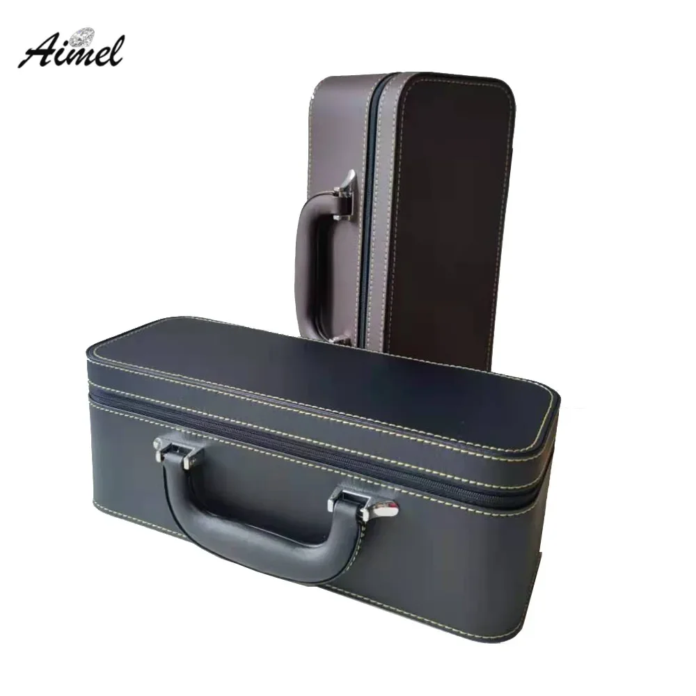 

Черная коробка для хранения браслетов, 15 слотов, нефритовый браслет, витрина, серьги, кольцо, дорожный чемодан, искусственная кожа, пирсинг, шкатулка для драгоценностей