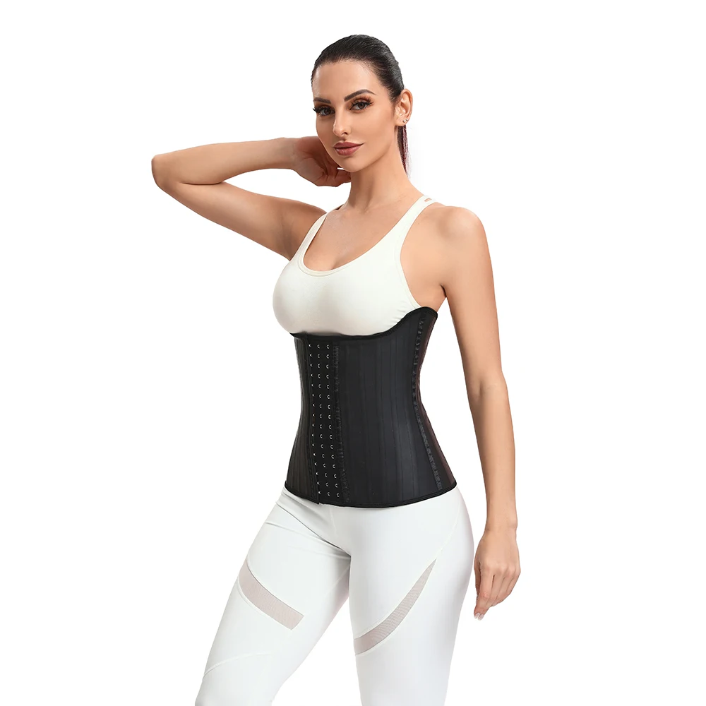 

Latex Waist Trainer 25 Steel Bones Belt Cincher Corset Fajas Waistband Sashes Shaper