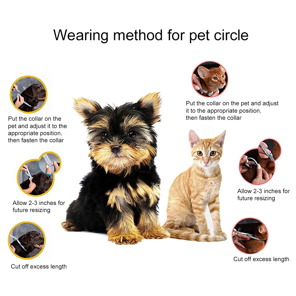 4PCS/pack Pet Calming Collar For Cats Dogs  Adjustable Anxiety Pheromone Reducing Pet Collar Lasting Natural Calm Relax Soothing