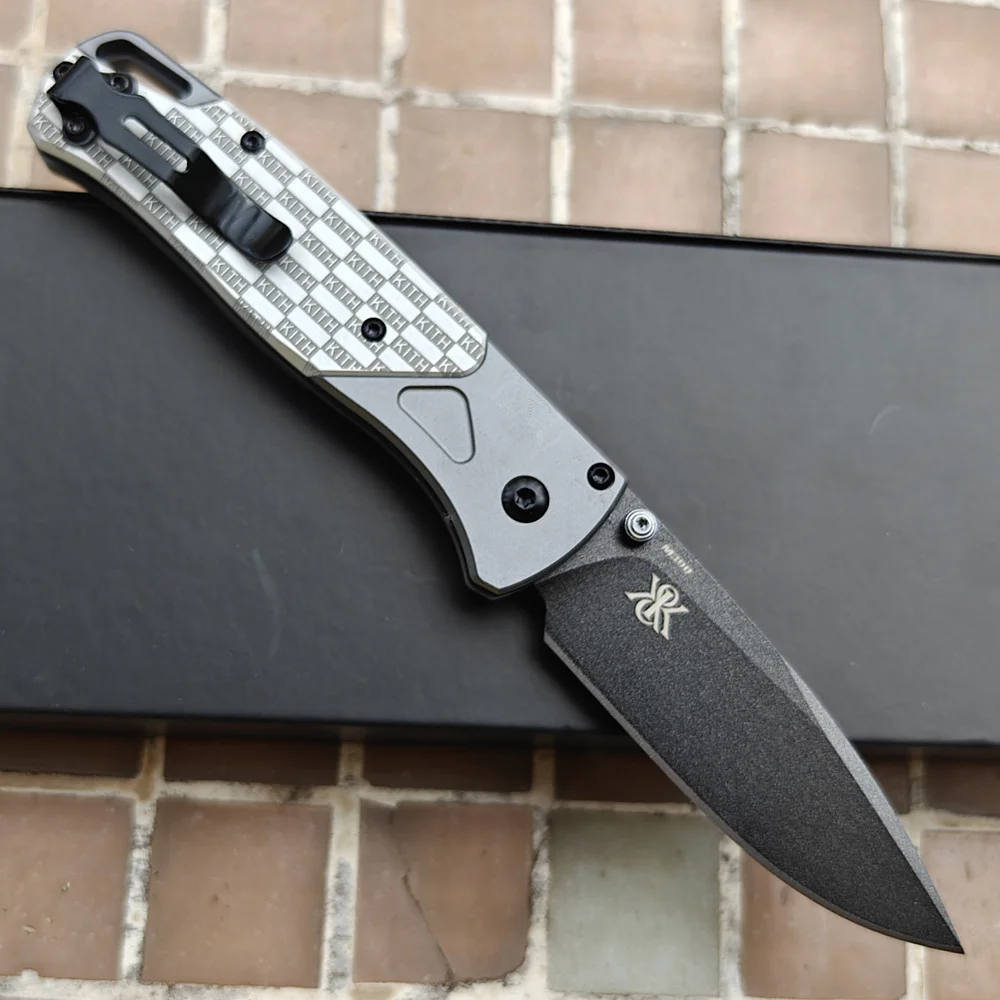 JUFULE 535 كيث Bugout مقبض ألمونيوم الكرات علامة M390 جيب EDC أداة التخييم الصيد الأسماك التكتيكية للطي شفرة سكين #5