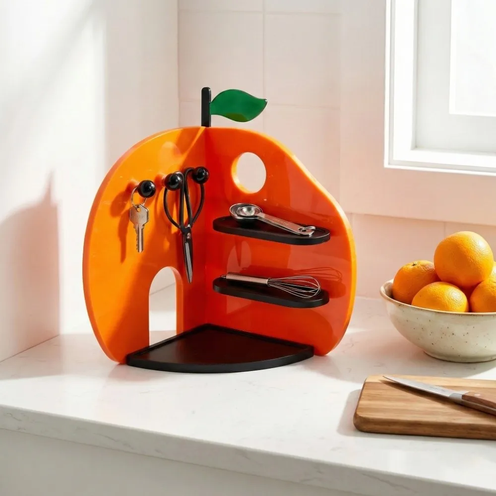 

Space Saving Orange Jewelry Storage Rack Key Holder Stable Desktop Decoration Detachable Ornaments Jewelry Display Tray Gift
