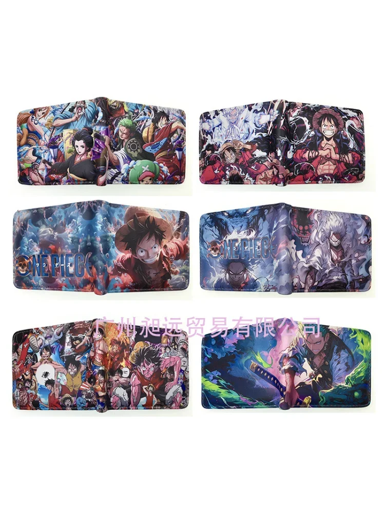 41 types Anime singe D Luffy une pièce ZORO dessin animé portefeuille en polyuréthane créatif Simple pliable porte-monnaie multifonctionnel carte garçons cadeau
