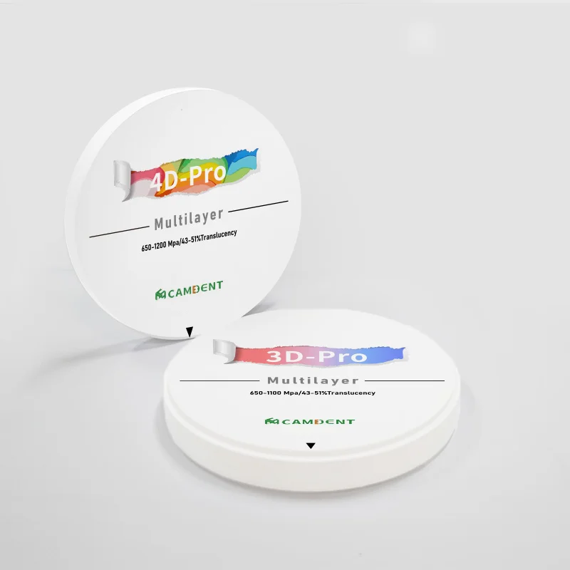 كتل زركونيا عالية الشفافية 98 مم، مواد طحن من سلسلة 4D لطحن CAD/CAM، زركونيا متعددة الطبقات فائقة القوة #6