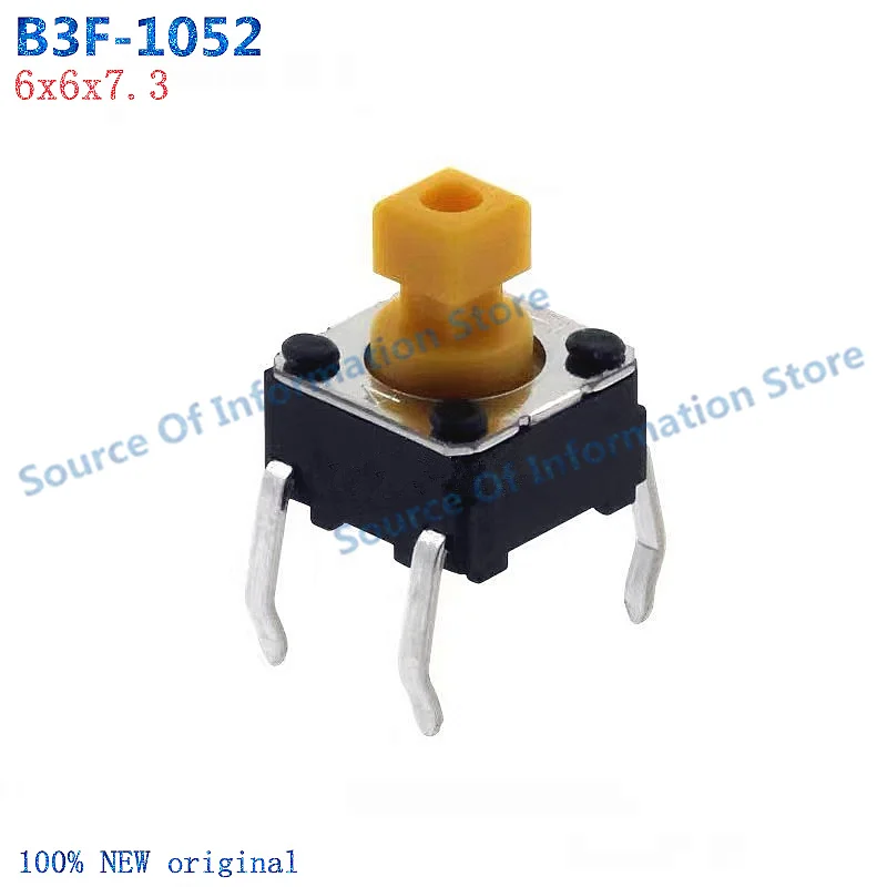

50Pcs B3F-1052 Tactile Switch 4Pin 6*6*7.3 Size Type for Keyboard And Computer Accessories