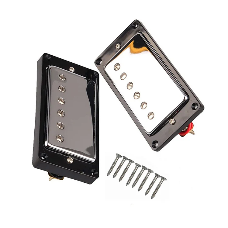 

Chrome Alnico 5 PAF Humbucker SG LP Guitar Pickup with Chrome Covers and Nickel Baseplate