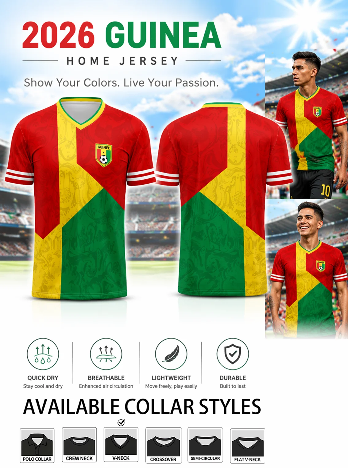 camisa-de-futebol-moderna-para-torcedores-da-guine-com-seis-estilos-de-golas-opcionais-para-diversas-necessidades-de-uso