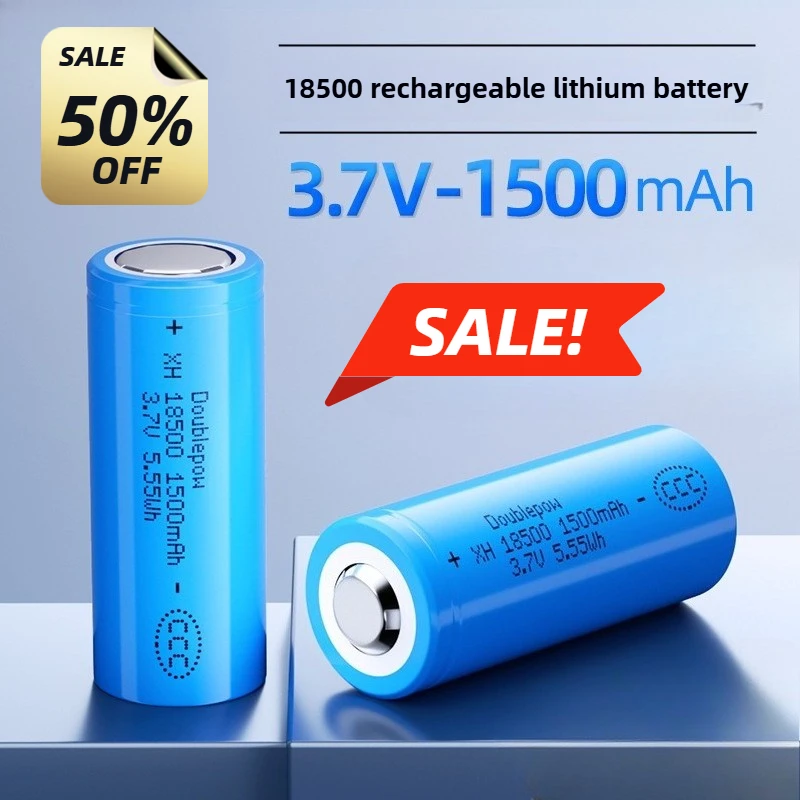 1-10PCS 18500 1500mAh 3.7 V Rechargeable Battery Recarregavel Lithium Ion Battery for Electric Toy Speakers Torches LED Light