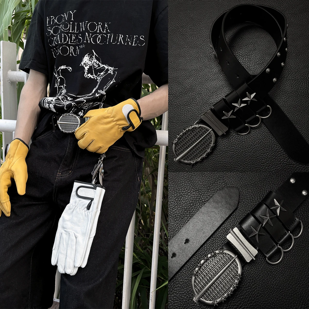 

Винтажные ремни ручной работы из искусственной яловой кожи, дизайн Sense Street Rock Punk Y2K для мужчин и женщин, ремень из искусственной кожи, джинсовые декоративные пояса